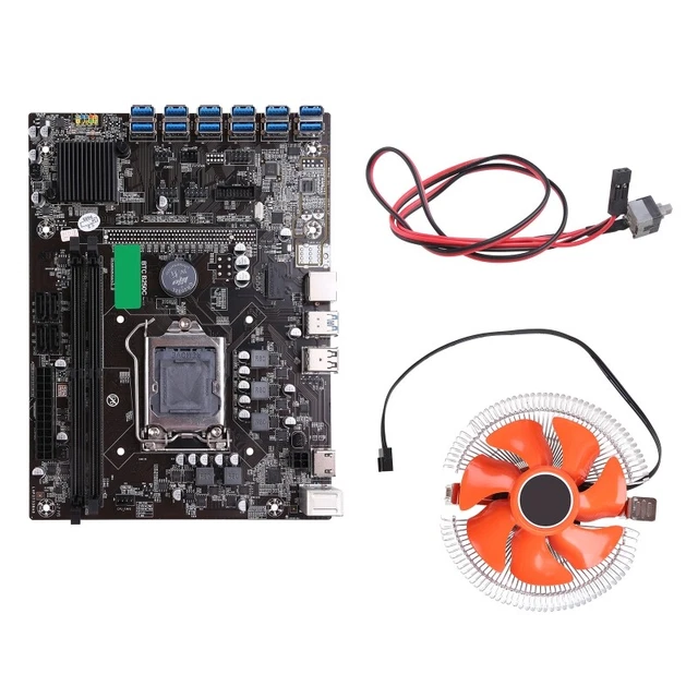 B250C Miner Motherboard DDR4 DIMMLGA 1151 Supports12 PCI-E X16 Graphics Card