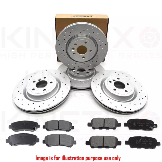 For Nissan Juke Nismo Rs 1.6 Dig-T F15 Front Rear Drilled Brake Discs Pads