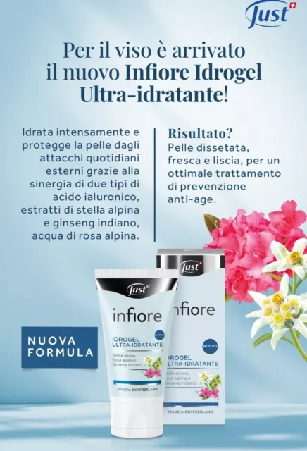 Just nuova Idrogel Crema Viso Gel Idratante e Opacizzante 50 ML scadenza 08/2026