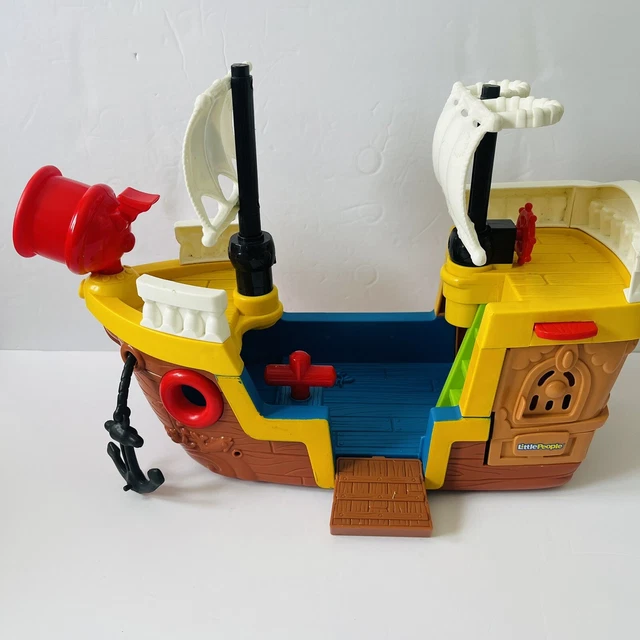 FISHER PRICE LITTLE People Lil Pirate Ship Kid Treasure Boat 2005 fisher-price-little-people-lil-pirate-ship-kid-treasure-boat-2005