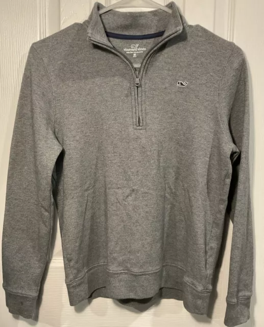 Vineyard Vines Youth Boys Size Medium Whale Pullover Quarter Zip