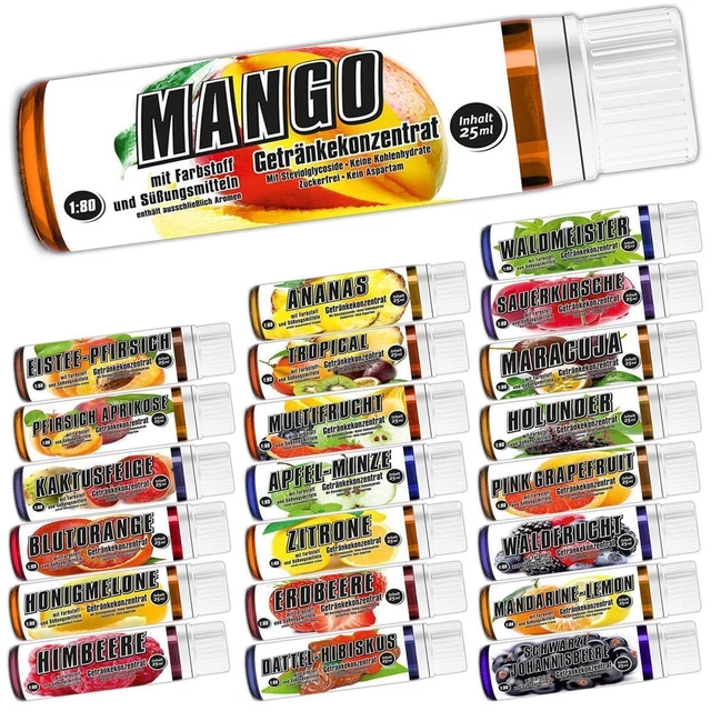 Muestras de concentrado de bebida 25 ml sin azúcar vitaminas sin calorías jarabe de bebida