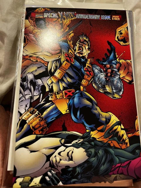 X-Men #50 Special Anniversary Issue (1995 Marvel) Comic Book, Cable Wrap Variant