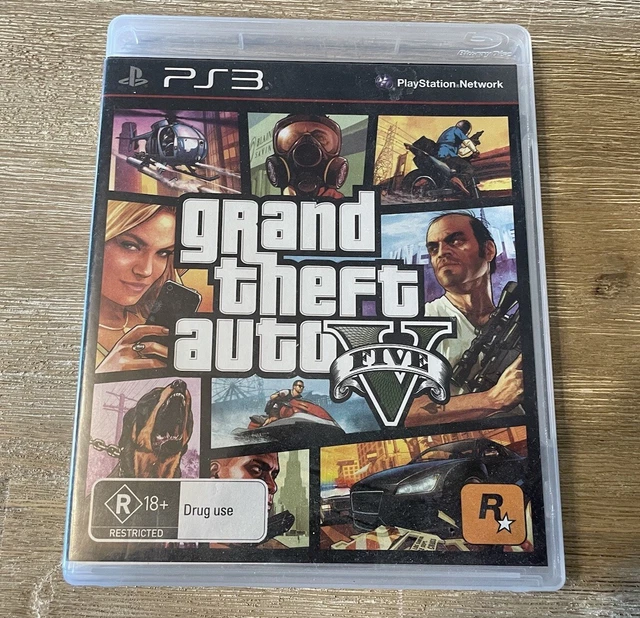 GRAND THEFT AUTO V GTA 5 PS3 2013 Rockstar Games R18+ Play Station 3 ...