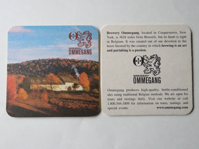 BEER COASTER ~ OMMEGANG Brewery ~ Cooperstown, New York ~ Belgian-styles Ales