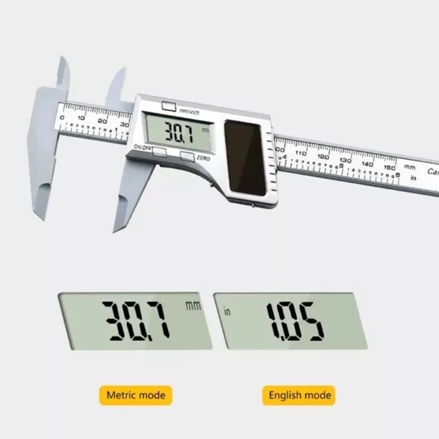 Digital Vernier Caliper 150mm 6 Inch Electronic Micrometer- Caliper Solar Charge 3