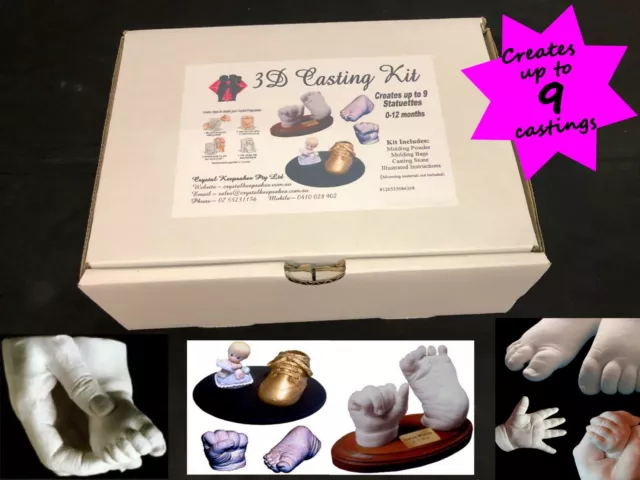 Baby Casting Kit- 100% Safe. Creates up to 9 Castings. Suitable for baby 0-12mth