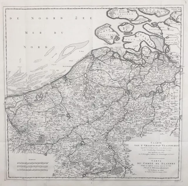 Vlaanderen Flandre Flanders Belgie Belgique Map Carte Delisle 1729