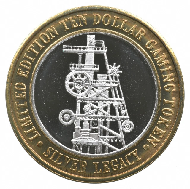 Silver Legacy $10 Gaming Casino Token .999 SILVER Strike *766