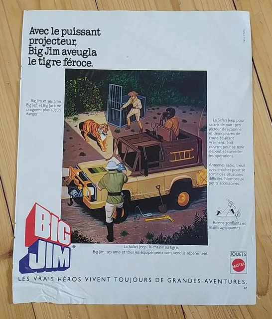 Lampe Safari Big Jim - Jack Et Jeep - Figurine Vintage En Plastique