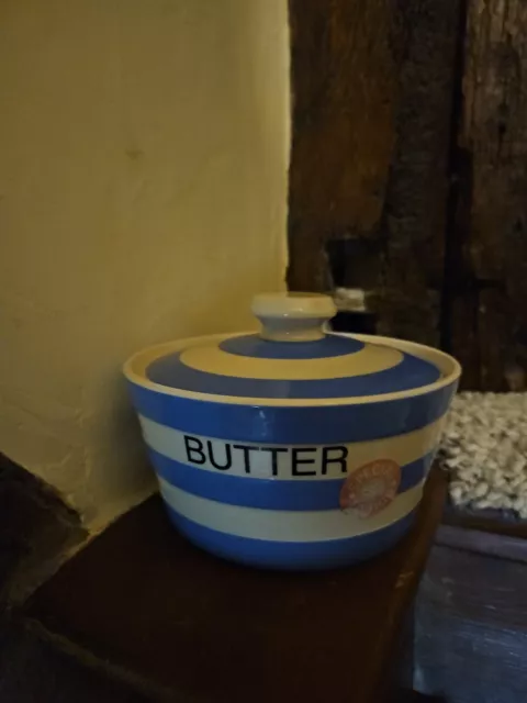 T G Green Cornishware Lidded Butter Dish Special Edition 2003