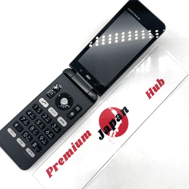 京セラ - au GRATINA white KYOCERA GRATINA KYF37 Android Flip Phone Keitai au White
