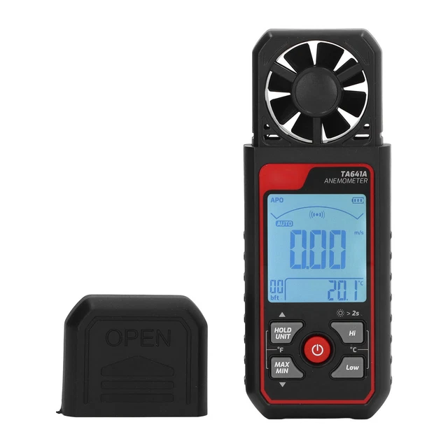 8 Blatt Digital Anemometer Hochpräziser Hand Windgeschwindigkeitsmesser OBD