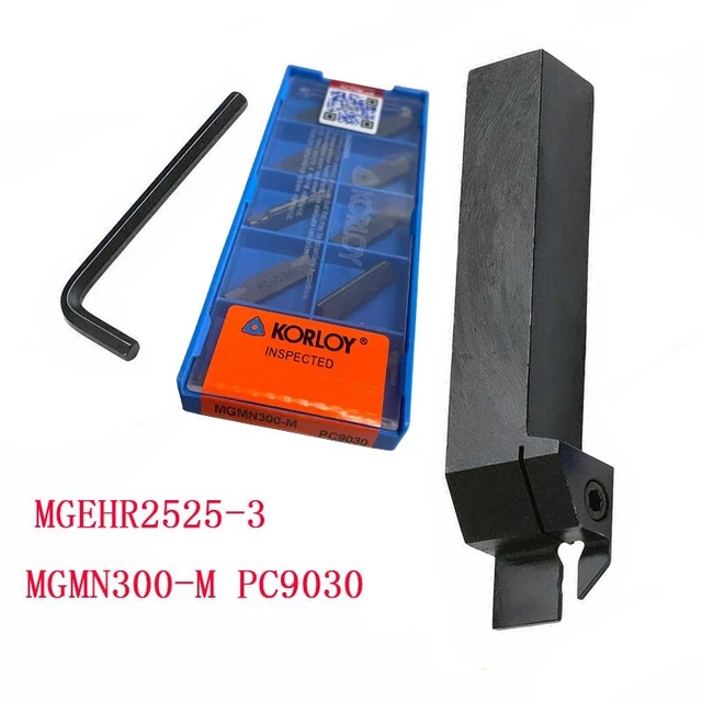 MGEHR2525-3 Grooving Cut-Off Tool Holder + MGMN300-M PC9030 3mm Width inserts