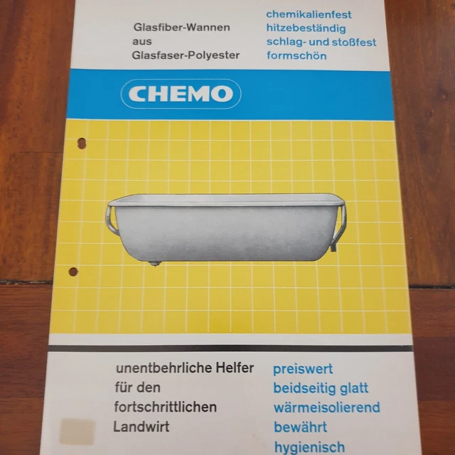 CHEMO Glasfiber Wannen Schlepper Traktor Prospekt Landmaschine m