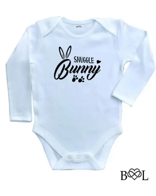 Baby Boys Easter Snuggle Bunny Babygrow Vest Gift Bodysuit Long Sleeve Cute Top