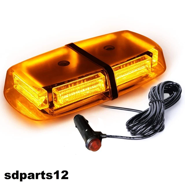 Luce Stroboscopica Solare A LED - Impermeabile IP54, Base Magnetica, Per Auto E Camion | Colore Ambia O Rosso - Foto 8