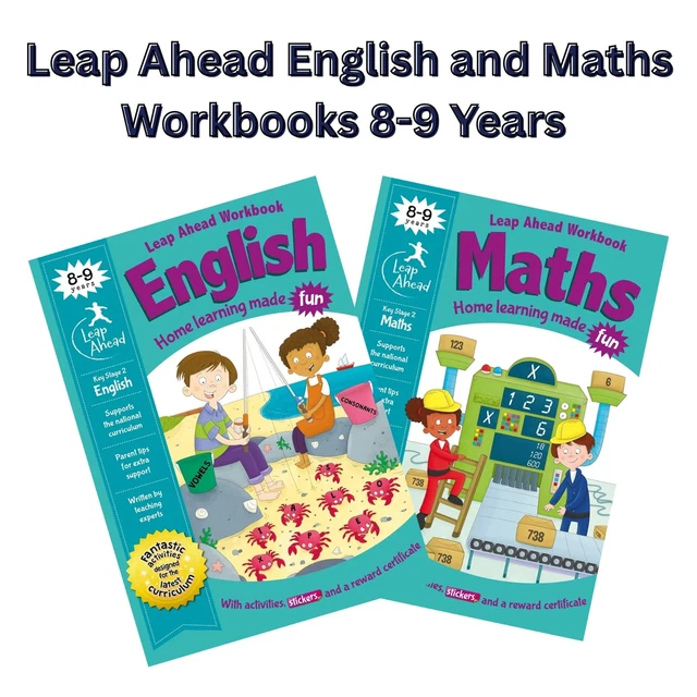KS2 Literacy Numeracy Workbook Bundle Leap Ahead Maths & English Workbooks - 4-Book Bundle For Ages 7-9 Years Leap Ahead Maths English Workbook Bundle Age 7-9 Years - Foto 7