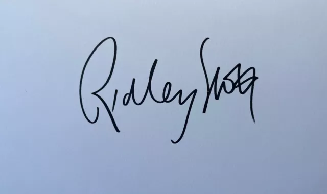 Hand signed signature RIDLEY SCOTT, FILM, DIRECTOR memorabilia autograph