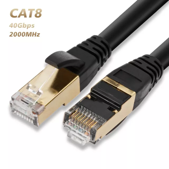 [UL Rated] Cat 8 Ethernet Cable Cord, Super Speed 40Gbps 2M 3M 8M 15M 20M AU Lot