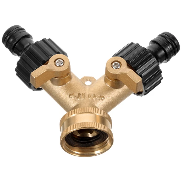 Brass Garden Hose Splitter 2 Way Hose Y Splitter Brass Hose Connector Tap