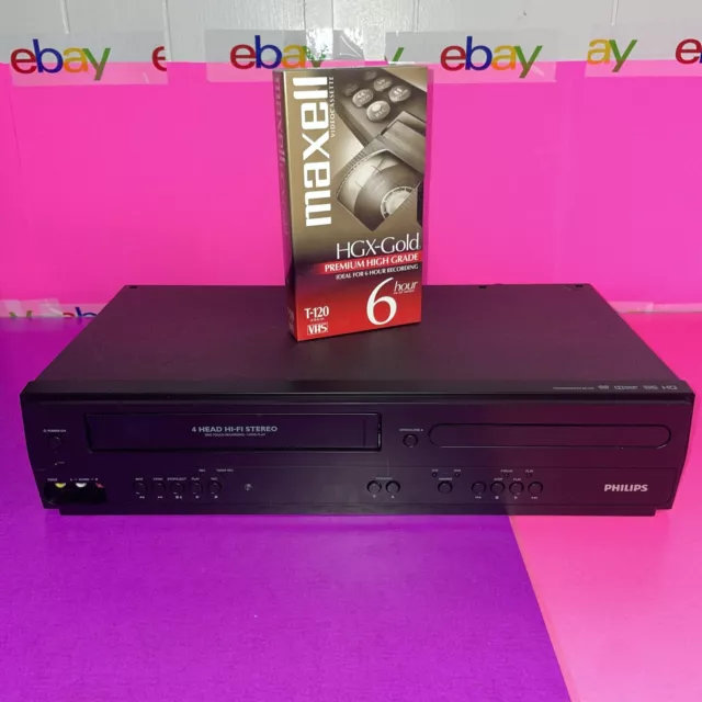 PHILIPS DVP3355V/F7 DVD VCR VHS recorder combo Dual Player Read