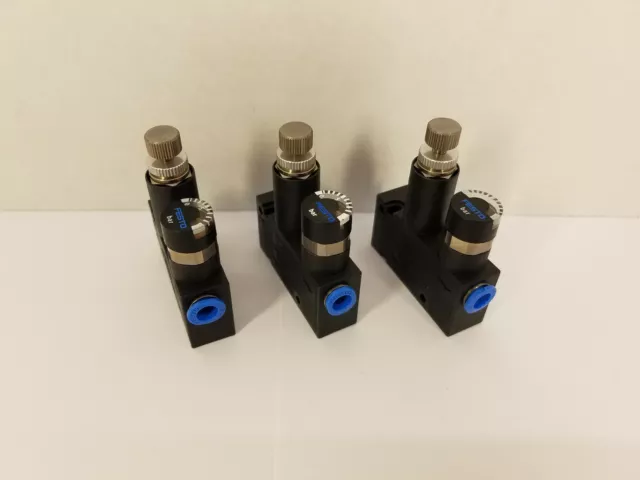 (Lot of 3) FESTO 153496 LRMA-QS-6 Pressure Regulator w/ Gauge 6mm Push In Ports