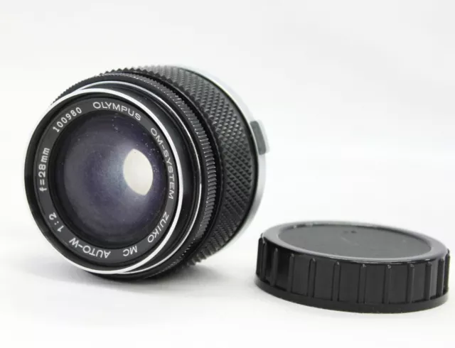 [as Is] Olympus Om Système Zuiko Mc Auto-W 28mm F/2 Mf Objectif De Japon