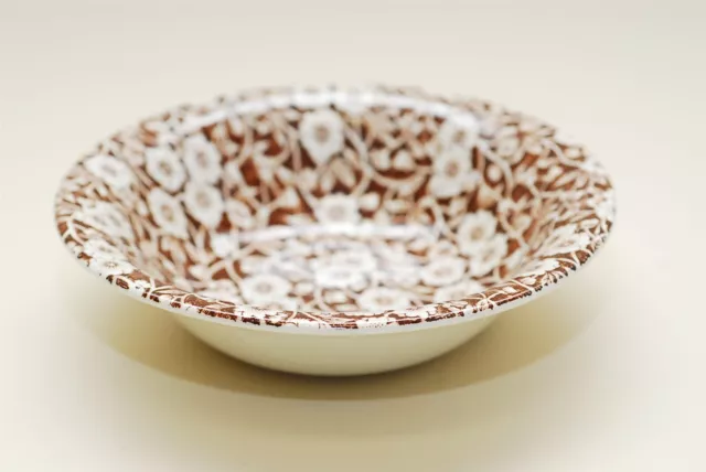 4 Staffordshire Calico Brown Cereal Bowl Bowls 6.25 Inch