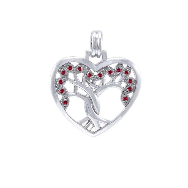 Tree of Life Heart Pendant .925 Sterling Silver Gem Peter Stone Fine Jewelry 2