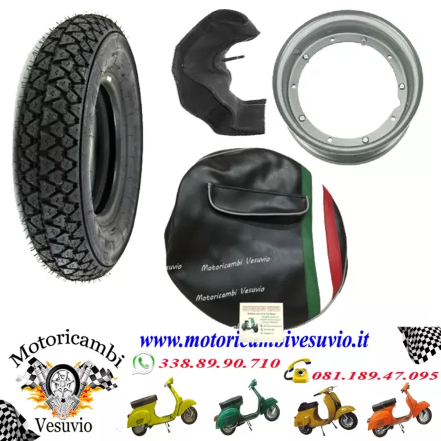 kit copri ruota di scorta ruota 10" vespa 50 special completo 125 primavera et3