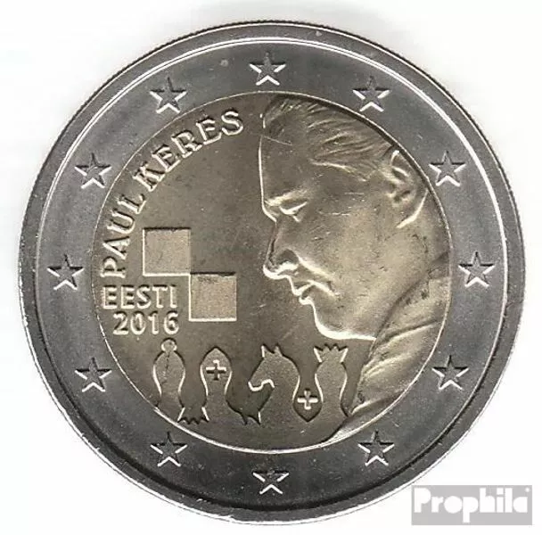 estonie 2016 Fleur de coin (FDC) édition: 500.000 2016 2 euro Paul Keres