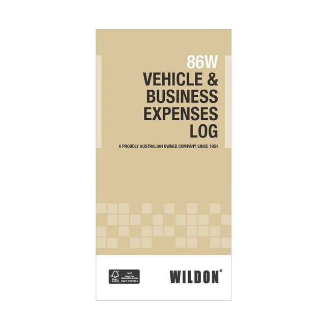 Wildon 86W Vehicle & Business Expenses Record Book 210 x 105mm