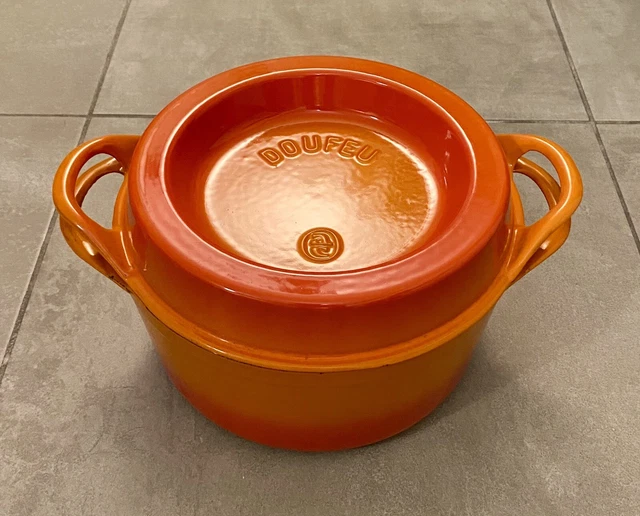 COCOTTE RONDE COUSANCES Le Creuset Doufeu 24 Orange Volcanique
