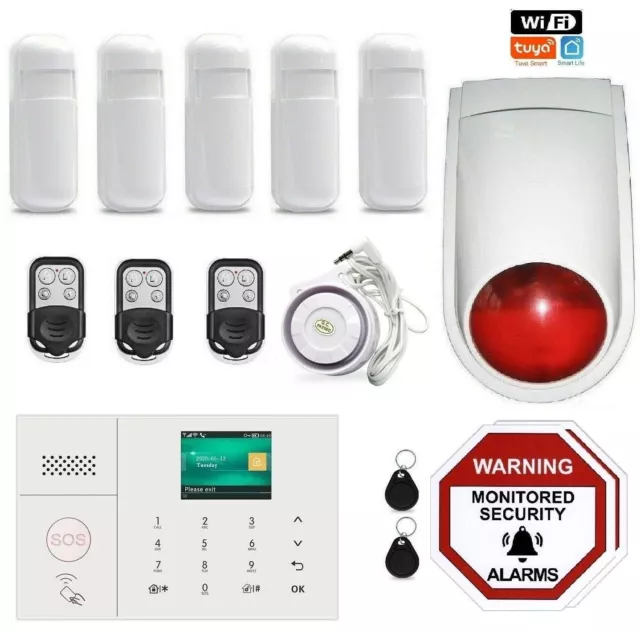 Wireless Home security WiFi app Control DIY Burglar House Office Alarm System