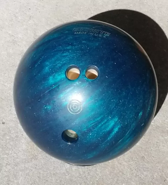 Vtg 10 lb 0.9 oz Ebonite Maxim Bowling Ball Green Swirl Sparkle RH