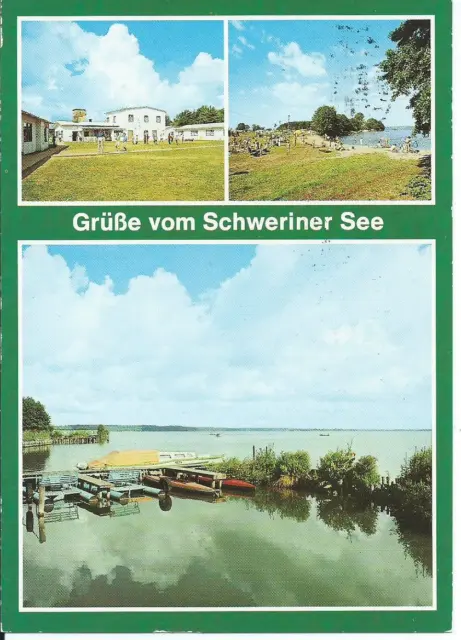 DDR, Grüße vom Schweriner See, gelaufen, frankiert