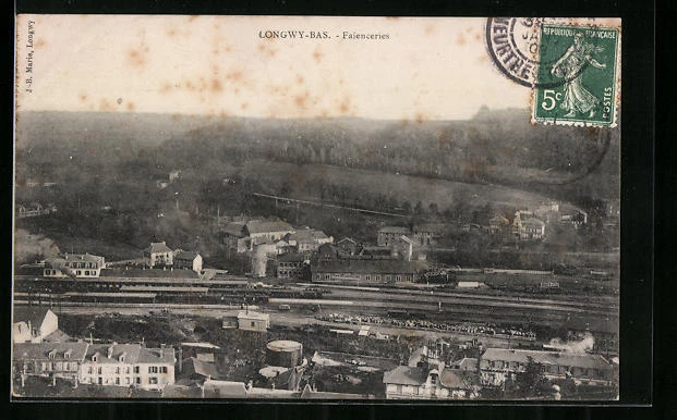 CPA Longwy-Bas, Faienceries 1908
