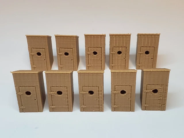 Outland Models HO Scale Old West Outhouse - 2 Piece Railway Scenery Accessory