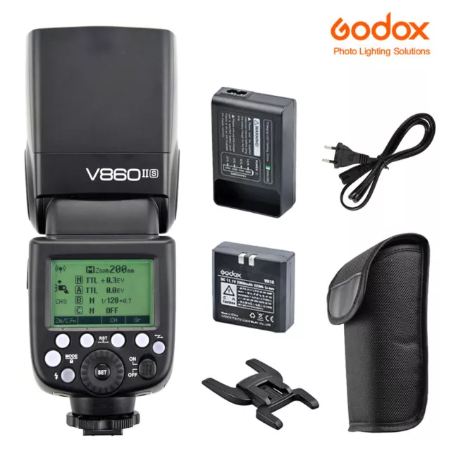 US Godox V860II-S TTL HSS Camera Flash Speedlite For Sony With Li-ion Battery