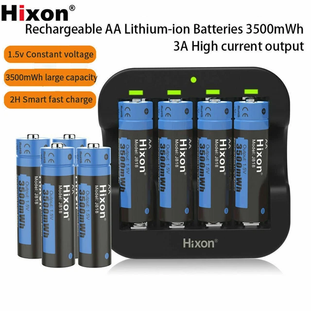 AA RECHARGEABLE LITHIUM Batteries 3500mWh Double A Liion Battery