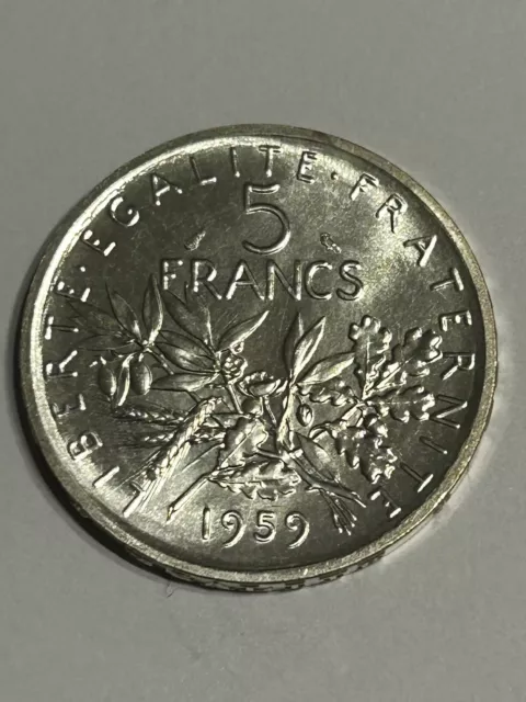 Monnaie, France, Semeuse, 5 Francs, 1959 ESSAI