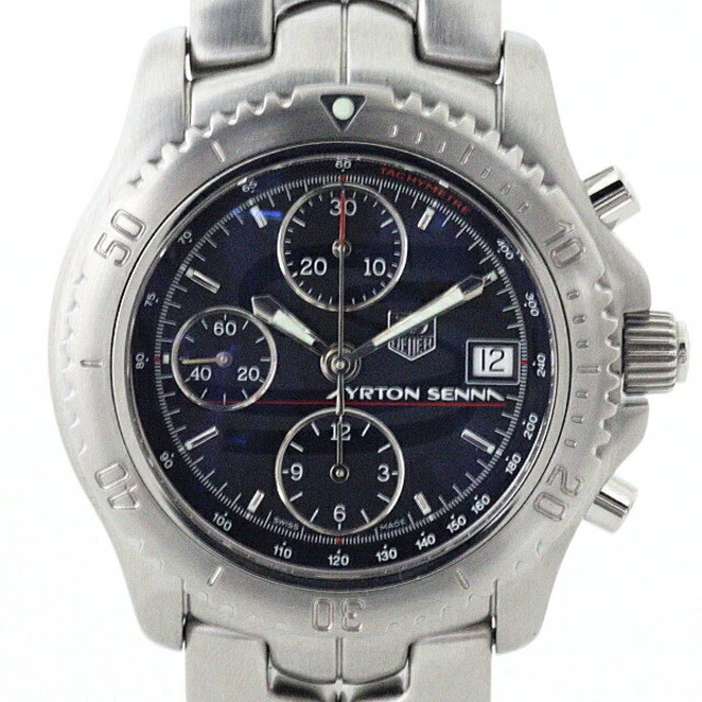 TAG HEUER Men s Watch Limited to 1991 Pieces Link Chronograph Ayrton Senna CT2
