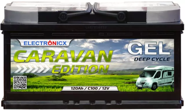 Electronicx Caravan Edition Gel Batterie 120 AH 12V Wohnmobil Boot Versorgung