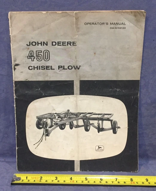 John Deere Operator's Manual OM-N159129 450 Chisel Plow