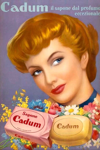 Poster Publicitaire Vintage Cadum France - Format 32x47 Cm - Neuf