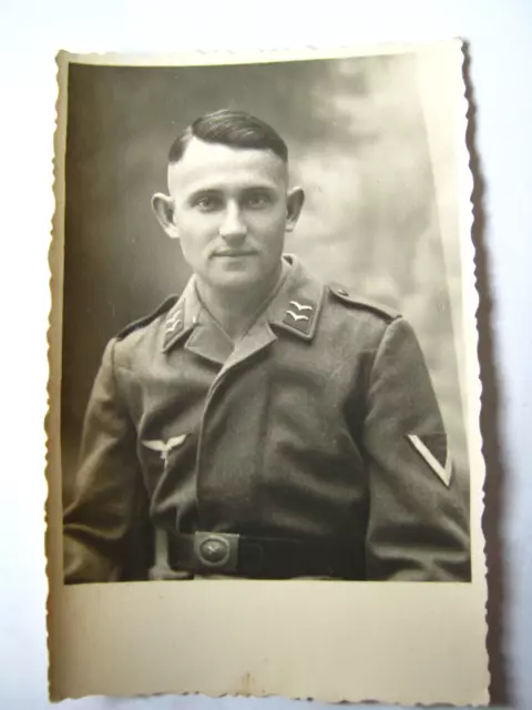 Portrait Foto PK Wehrmacht Wk2 / WW2  - Soldat Luftwaffe _ Flak