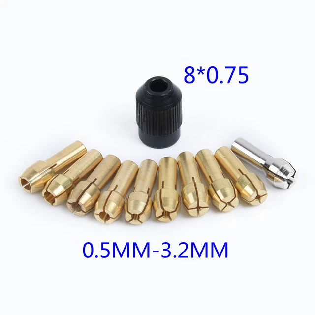 10 Pièces / Set Pince Noix Kit Changement Rapide Outil Pièce for Power Rotatif