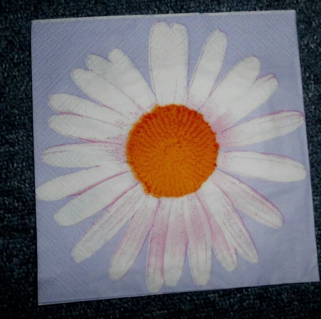 Servietten Serviettentechnik* 3 Stück - Margarite grosse Blumen Sommer
