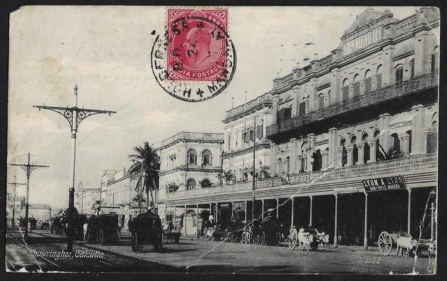India Uk Burma 1907 One Anna K Edward Tied Holderness Mandalay B.o. Nov 24 1907